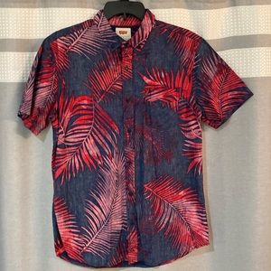 Mens Levi’s Hawaiian Short Sleeve Button Up Medium